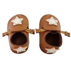 플레이몰 신생아용 베지터블 소가죽 하트데코 엔젤 슈즈DIY키트, 브라운, 1개