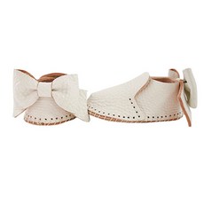 플레이몰 신생아용 베지터블 가죽 뒤리본 엔젤슈즈 DIY키트, 화이트, 1개