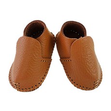 플레이몰 신생아용 베지터블 소가죽 퓨어 엔젤슈즈 DIY키트, 브라운, 1개