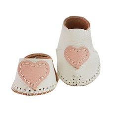 플레이몰 여아용 베지터블 가죽 하트데코 엔젤 슈즈 DIY키트, 화이트, 1개