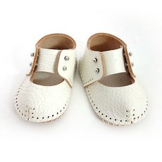 플레이몰 신생아용 베지터블 소가죽 솔트레지 엔젤슈즈 DIY키트, 화이트, 110mm, 1개