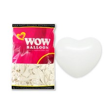 WOW PARTY KOREA 愛心氣球, 基本白色, 1套