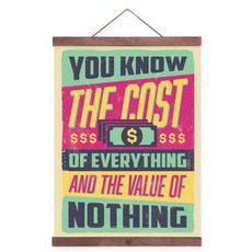 aryko 英文字圖案掛式海報 29號 the cost款