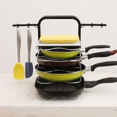 OTTO 5層平底鍋收納架, 黑色的, 5段