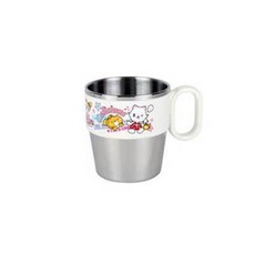 테라 티로미로 유아 손잡이컵 구형, 화이트, 1개