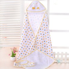 라이프스푼 유아블랭킷 스프링코튼, 화이트+옐로우