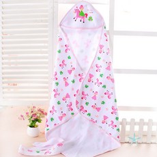 라이프스푼 유아블랭킷 스프링코튼, 화이트+핑크