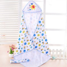 라이프스푼 유아블랭킷 스프링코튼, 화이트+블루