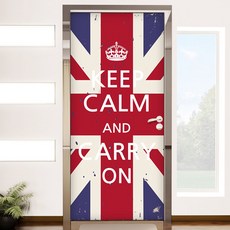 GGOOMIM 玄關門貼紙, Keep calm(復古), 100 x 210 cm