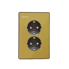 Home Coco Charmant 素面2孔插座 + 嵌入式輔助座 金色, 1套