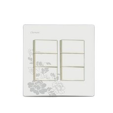 夏爾芒 6孔開關, 白色的, 1個