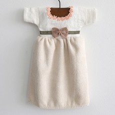 Apoa Room 絲帶連衣裙廚房毛巾, 1 條廚房毛巾