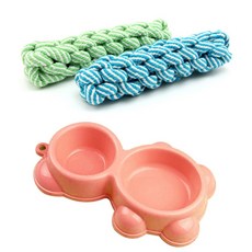 곰돌이 애견식기 SET, 자몽, 2개