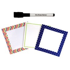 엘머스 스퀘어 키친 메모패드, 칼라, 메모 보드 3개, 마카 1개