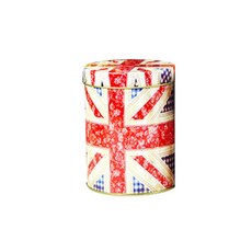 印花收納圓鐵盒, 復古英國國旗, 1組