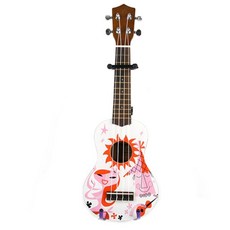 CHUNG ANG Central Instrument Rivera Ukulele UK21 紅色粉色圖案, 高音