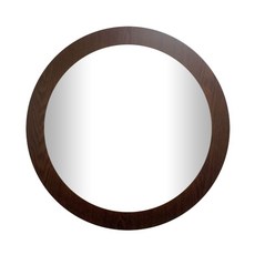 GOLDENBELL 復古風圓形壁鏡, 核桃