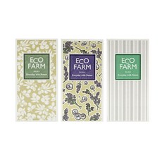 ECO FARM 套組, 原味白 100g，馬賽橄欖 100g，溫和薰衣草 100g