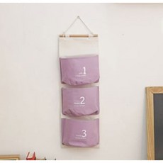 숫자프린팅 3포켓 영수증 꽂이, 바이올렛, 1개