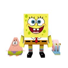 OMOT 페이퍼토이 니켈로디언/스폰지밥 네모바지, 1개