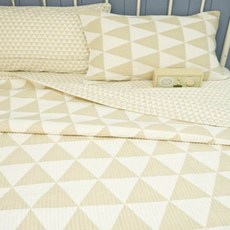 MaMA'S ROOM 三角形印花床罩組, 米色