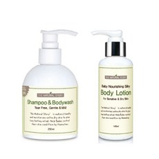 샴푸앤 바디워시 + 베이비 너리싱 실키 바디로션, 250ml / 145lm, 1개