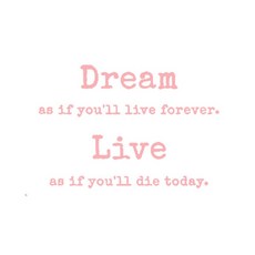 Slow Drawing 裝飾貼紙 Dream & Live D, 粉紅色