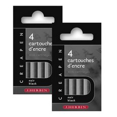 [J. Herbin]軟毛筆 軟頭麥克筆/卡式墨水管 - 2入組, 2個