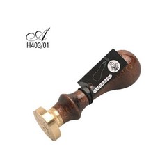 HERBIN 10X10 斜體字母黃銅印章 A-Z可選, A款, 1入