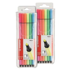 STABILO 思筆樂 Pen 68 簽字筆 6色組, 混色, 2個, 2個