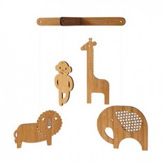 쁘띠꼴라쥬] 클래식대나무모빌, Safari Friends, 1개