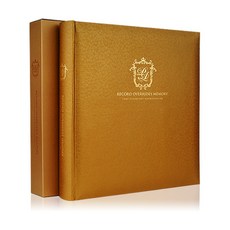 Album Shop 40 頁精裝相冊，自粘白紙, 金子, 1 個, 40張
