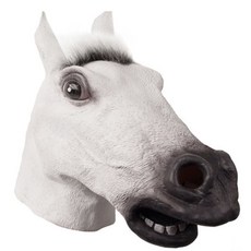 派對方馬臉面具 白馬, 白色的