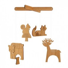 쁘띠꼴라쥬] 클래식대나무모빌, Forest Friends, 1개