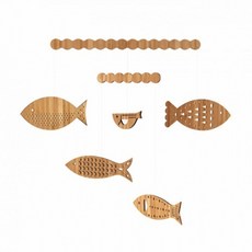 쁘띠꼴라쥬] 클래식대나무모빌, School of Fish, 1개