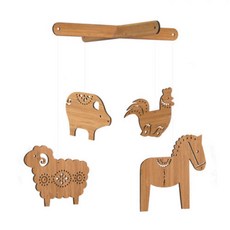 쁘띠꼴라쥬] 클래식대나무모빌, Folk Farm, 1개