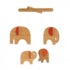 쁘띠꼴라쥬] 디럭스대나무모빌, Red Elephant, 1개