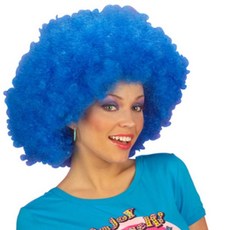 EMOKUBEE 巨型燙髮假髮, 藍色, 1個