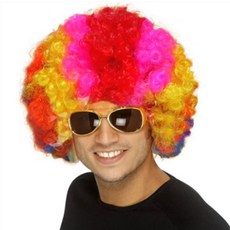 EMOKUBEE 巨型燙髮假髮, 彩虹色, 1個