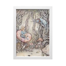 all new frame 愛麗絲夢遊仙境圖案掛畫, 中纖板白色