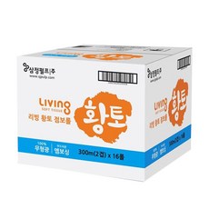 리빙티슈 리빙 황토 점보롤 2겹 300m, 16롤, 1개