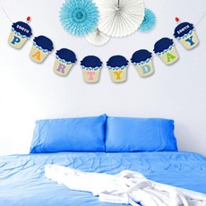 WOW PARTY KOREA 派對拉旗 100日杯子蛋糕派對日, 混色, 1個