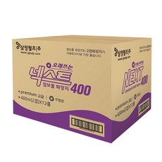 리빙티슈 오래쓰는 넥스트 점보롤 화장지 2겹 400m, 12롤, 1개