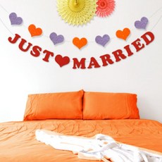 派對掛旗 Just Married 紅色, 只是美人魚紅