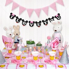 WOW PARTY KOREA 餐桌組合, Joy Bear粉紅色