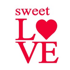 Slow Drawing Sweet Sweet Love B-2 貼紙, 紅色