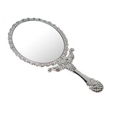 復古金屬手拿鏡, Silver, 1個