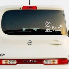 Danbi Design Baby On Board2 車用貼紙, 白色, 1個