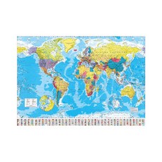 學習&室內裝飾世界地圖 樣式5 PVC塗層