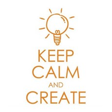 Design Soopul 淋浴窗貼, keep create - 白色